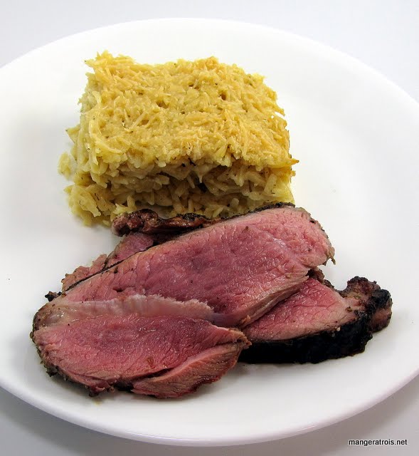 Orzo Baked with Green Cheeses