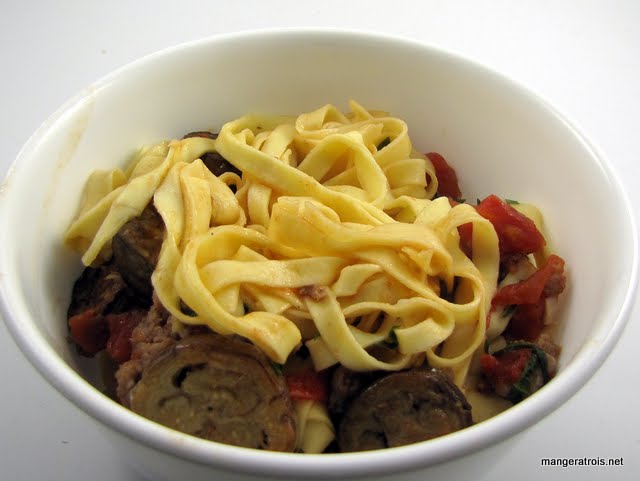 Pasta with Eggplant and Sausage