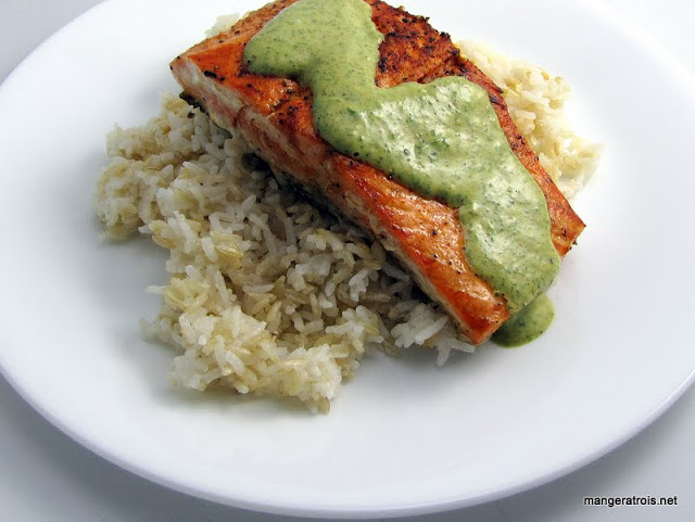 Salmon with Basil Aioli