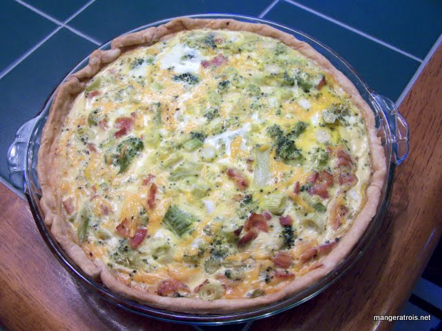 Cheddar, Bacon, Broccoli Quiche